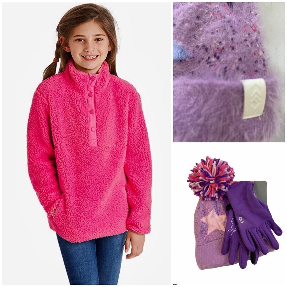 Free country and‎ Member’s Mark bundle. Warm and soft Sherpa w/hat and gloves